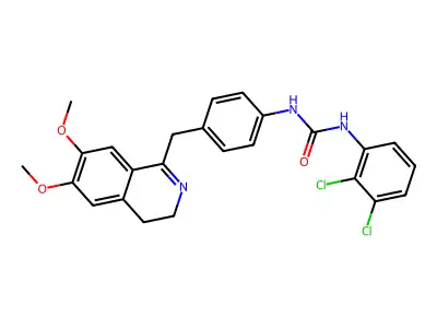 3-(2,3-DICHLOROPHENYL)-1-(4-((6,7-DIMETHOXY(3,4-DIHYDROISOQUINOLYL))METHYL)PHENYL)UREA structure