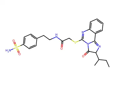 2-[(2-butan-2-yl-3-oxo-2H-imidazo[1,2-c]quinazolin-5-yl)sulfanyl]-N-[2-(4-sulfamoylphenyl)ethyl]acetamide structure