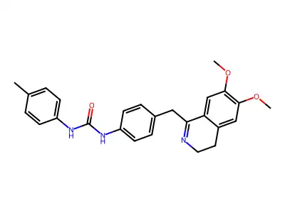 1-(4-((6,7-DIMETHOXY(3,4-DIHYDROISOQUINOLYL))METHYL)PHENYL)-3-(4-METHYLPHENYL)UREA structure