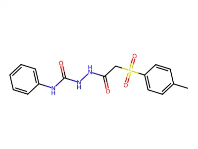 2-(4-methylbenzenesulfonyl)-N-[(phenylcarbamoyl)amino]acetamide structure
