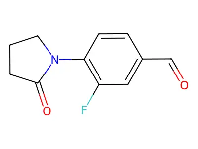 3-Fluoro-4-(2-oxopyrrolidin-1-yl)benzaldehyde structure
