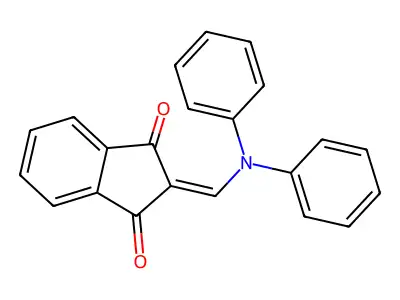 2-[(diphenylamino)methylidene]-2,3-dihydro-1H-indene-1,3-dione structure