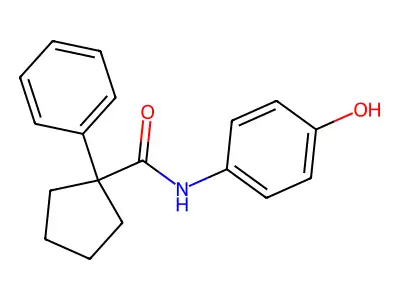 N-(4-hydroxyphenyl)-1-phenylcyclopentane-1-carboxamide structure