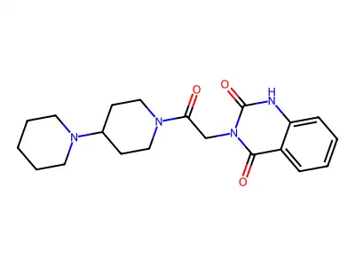 3-[2-oxo-2-(4-piperidin-1-ylpiperidin-1-yl)ethyl]-1H-quinazoline-2,4-dione structure