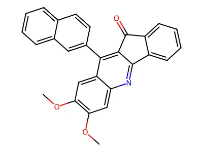 2,3-Dimethoxy-11-(2-naphthyl)indeno[3,2-B]quinolin-10-one structure