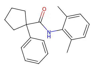 N-(2,6-dimethylphenyl)-1-phenylcyclopentane-1-carboxamide structure