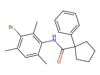 N-(3-Bromo-2,4,6-trimethylphenyl)(phenylcyclopentyl)formamide structure