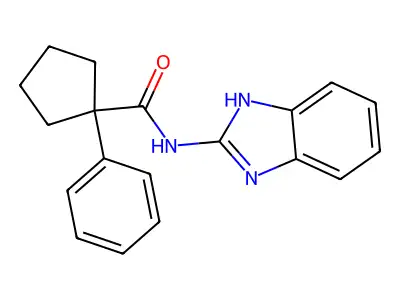 N-(1H-benzimidazol-2-yl)-1-phenylcyclopentane-1-carboxamide structure