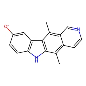 6H-Pyrido(4,3-b)carbazol-9-ol, 5,11-dimethyl-, ion(1-) structure