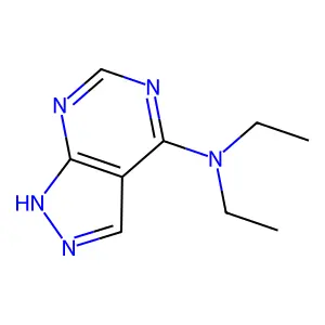 N,N-diethyl-1H-pyrazolo[3,4-d]pyrimidin-4-amine structure