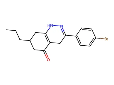 3-(4-bromophenyl)-7-propyl-4,6,7,8-tetrahydro-1H-cinnolin-5-one structure