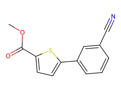 Methyl 5-(3-cyanophenyl)-2-thiophenecarboxylate structure