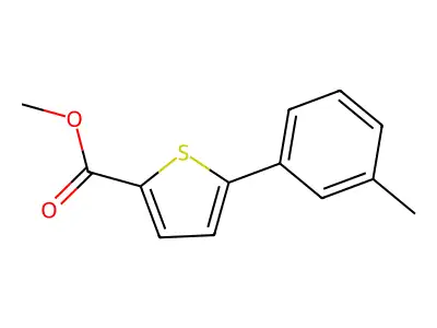 Methyl 5-(3-methylphenyl)-2-thiophenecarboxylate structure