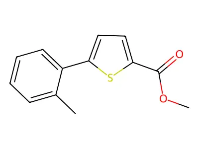 Methyl 5-(2-methylphenyl)-2-thiophenecarboxylate structure