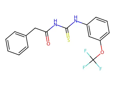 2-phenyl-N-[[3-(trifluoromethoxy)phenyl]carbamothioyl]acetamide structure