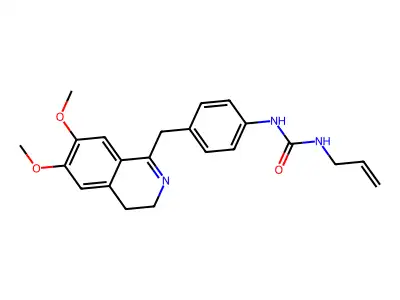 1-(4-((6,7-Dimethoxy(3,4-dihydroisoquinolyl))methyl)phenyl)-3-(prop-2-enyl)urea structure