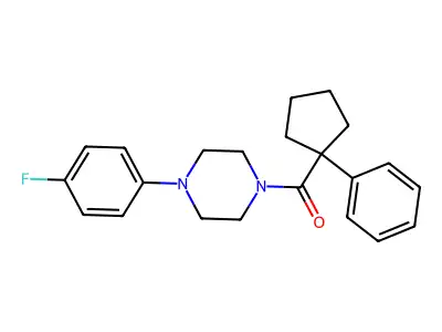 4-(4-Fluorophenyl)piperazinyl phenylcyclopentyl ketone structure