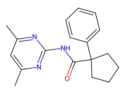 N-(4,6-Dimethylpyrimidin-2-YL)(phenylcyclopentyl)formamide structure
