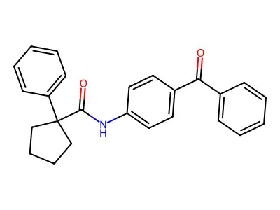 N-(4-benzoylphenyl)-1-phenylcyclopentane-1-carboxamide structure