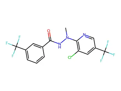 N'-[3-chloro-5-(trifluoromethyl)pyridin-2-yl]-N'-methyl-3-(trifluoromethyl)benzohydrazide structure