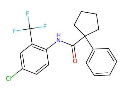 N-(4-Chloro-2-(trifluoromethyl)phenyl)(phenylcyclopentyl)formamide structure