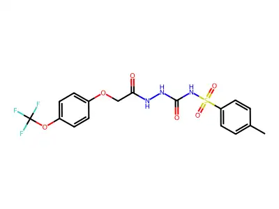 1-(2-(4-TRIFLUOROMETHOXYPHENOXY)ACETYL)-4-((4-METHYLPHENYL)SULFONYL)SEMICARBAZIDE structure