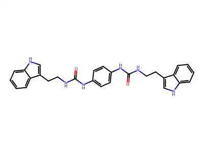 1-[2-(1H-indol-3-yl)ethyl]-3-[4-[2-(1H-indol-3-yl)ethylcarbamoylamino]phenyl]urea structure