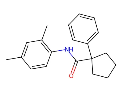 N-(2,4-dimethylphenyl)-1-phenylcyclopentane-1-carboxamide structure