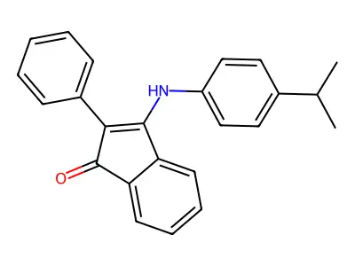 3-(4-isopropylanilino)-2-phenyl-1H-inden-1-one structure