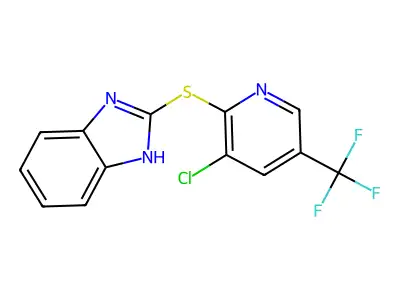 2-[3-chloro-5-(trifluoromethyl)pyridin-2-yl]sulfanyl-1H-benzimidazole structure