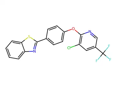 2-(4-Benzothiazol-2-ylphenoxy)-3-chloro-5-(trifluoromethyl)pyridine structure