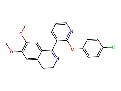 1-[2-(4-Chlorophenoxy)pyridin-3-yl]-6,7-dimethoxy-3,4-dihydroisoquinoline structure