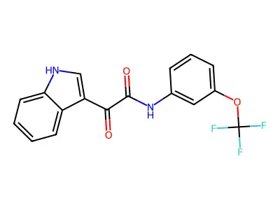 2-(1H-indol-3-yl)-2-oxo-N-[3-(trifluoromethoxy)phenyl]acetamide structure