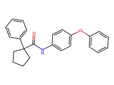 N-(4-phenoxyphenyl)-1-phenylcyclopentane-1-carboxamide structure