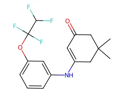 5,5-Dimethyl-3-((3-(1,1,2,2-tetrafluoroethoxy)phenyl)amino)cyclohex-2-EN-1-one structure