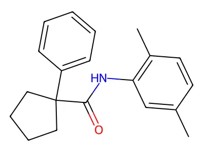 N-(2,5-dimethylphenyl)-1-phenylcyclopentane-1-carboxamide structure