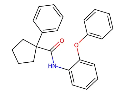 N-(2-phenoxyphenyl)-1-phenylcyclopentane-1-carboxamide structure