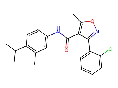 (3-(2-CHLOROPHENYL)-5-METHYLISOXAZOL-4-YL)-N-(3-METHYL-4-(ISOPROPYL)PHENYL)FORMAMIDE structure