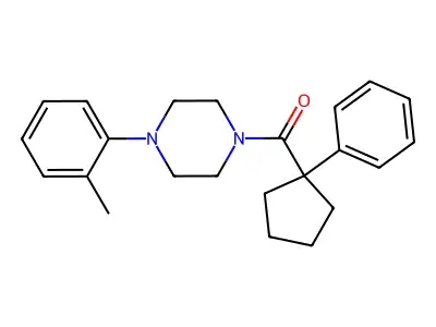 4-(2-Methylphenyl)piperazinyl phenylcyclopentyl ketone structure