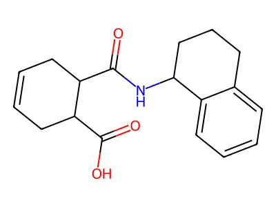 6-(1,2,3,4-Tetrahydronaphthalen-1-ylcarbamoyl)cyclohex-3-ene-1-carboxylic acid structure