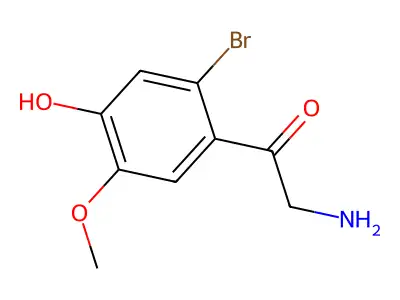 2-Amino-1-(2-bromo-4-hydroxy-5-methoxyphenyl)ethan-1-one structure