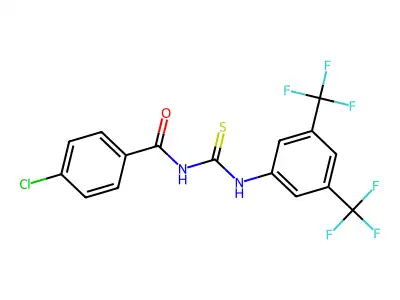 1-(3,5-Bis(trifluoromethyl)phenyl)-3-(4-chlorobenzoyl)thiourea structure