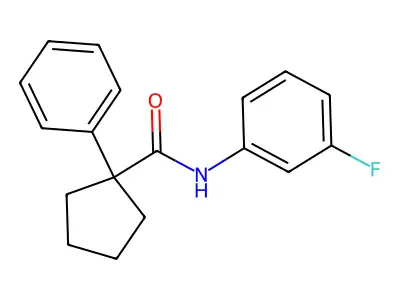 N-(3-fluorophenyl)-1-phenylcyclopentane-1-carboxamide structure