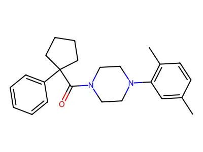 [4-(2,5-Dimethylphenyl)piperazin-1-yl]-(1-phenylcyclopentyl)methanone structure