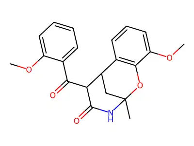 (1S,9R,12S)-6-methoxy-12-(2-methoxybenzoyl)-9-methyl-8-oxa-10-azatricyclo[7.3.1.0^{2,7}]trideca-2,4,6-trien-11-one structure