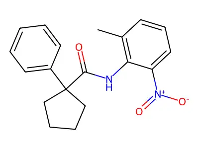 N-(2-methyl-6-nitrophenyl)-1-phenylcyclopentane-1-carboxamide structure
