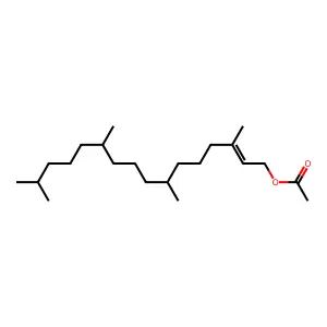 [(7R,11R)-3,7,11,15-tetramethylhexadec-2-enyl] acetate structure