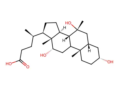 3,7,12-三羟基-7-甲基胆烷酸 structure
