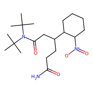 6-(Di-tert-butylamino)-4-(2-nitrocyclohexyl)-6-oxohexanimidic acid structure