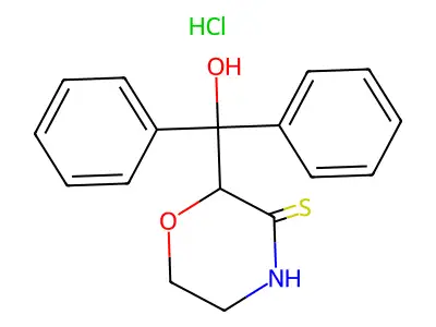 3-Thiomorpholinemethanol, alpha,alpha-diphenyl-, hydrochloride (+-)- structure